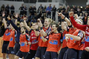 Jubel 28.10.2015. Santander Cup (pokalturnering), Århus Håndbold-Skjern Håndbold